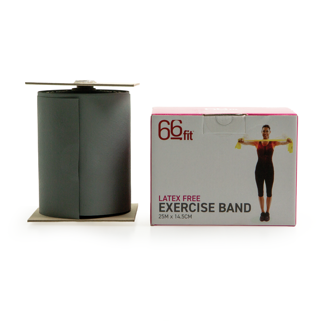 66BANDLF 66fit Band Latex Free 25m Silver Product And Package