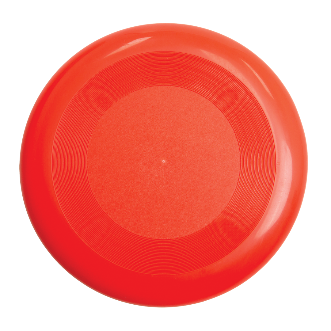Red frisbee on a white background