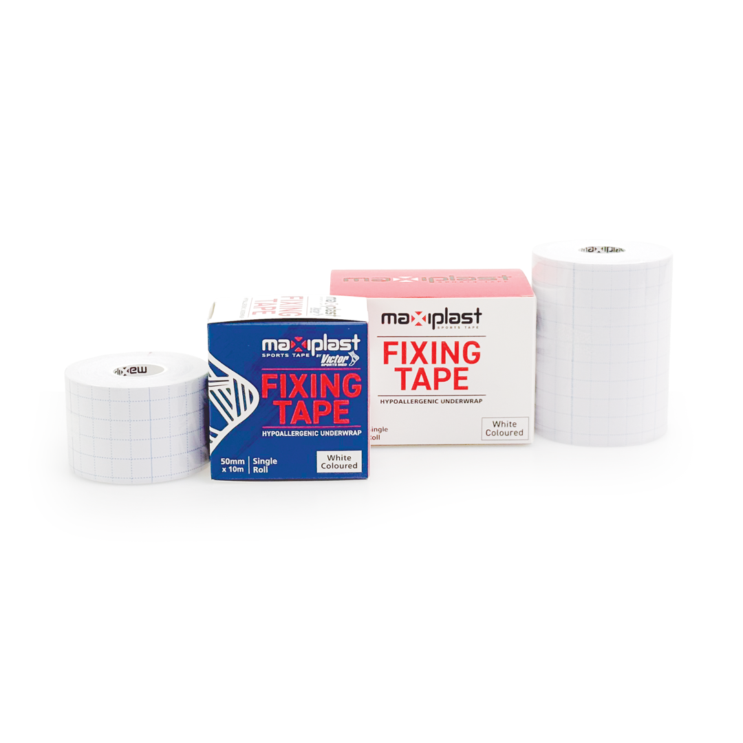 Maxiplast fixing tape with packaging on a white background