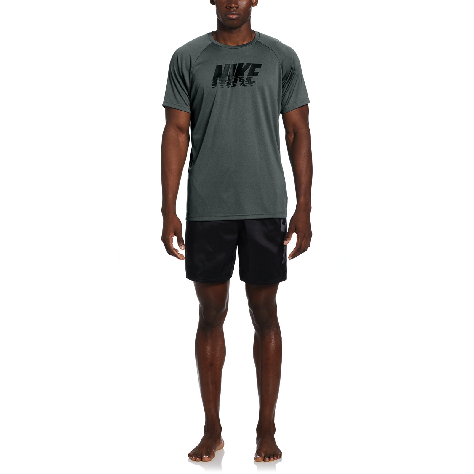 Nike Swim Men's Sunset Logo Short Sleeve Hydroguard Top