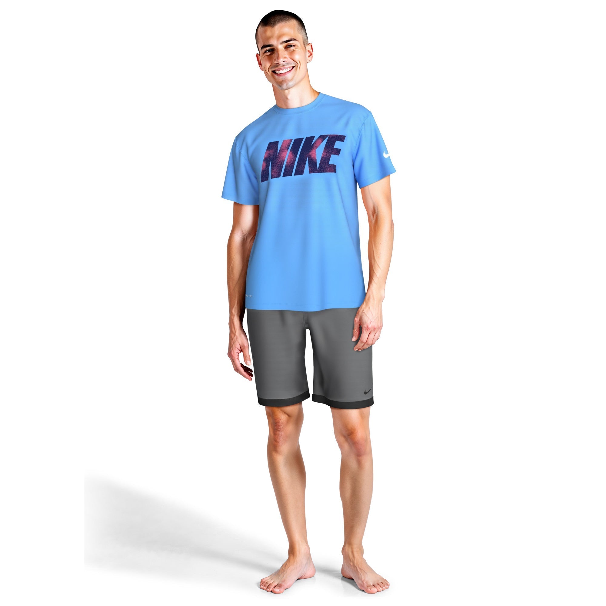 Nike Swim Men's Brand Blast Short Sleeve Hydroguard Top