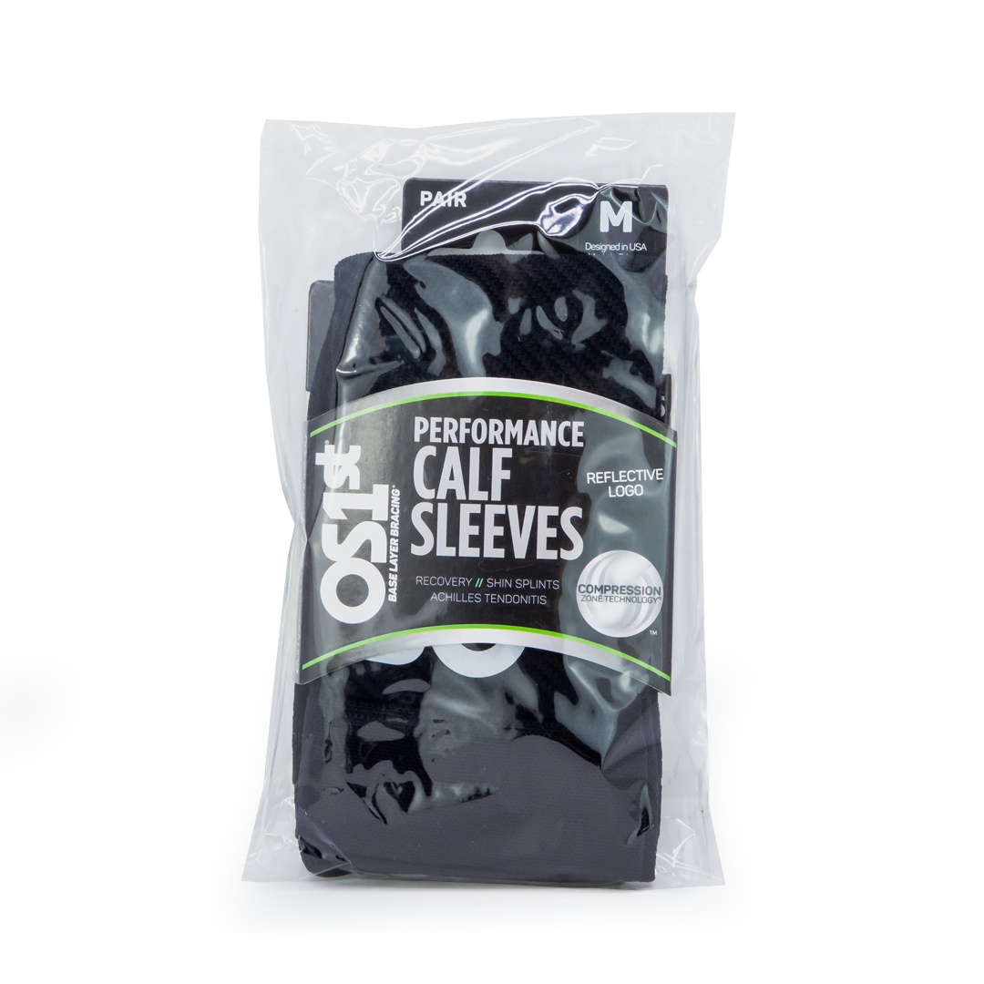 Black Compression Calf Sleeves Packaging