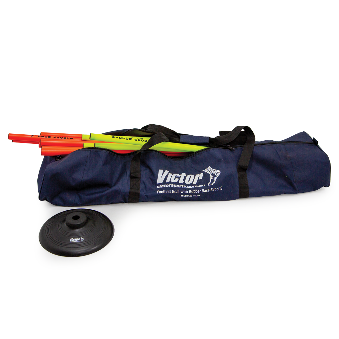 Victor Football Goal With Rubber Base Set 8