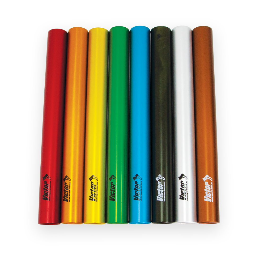 VATHRBSJ Victor Aluminium Relay Baton Set Junior Rainbow Main
