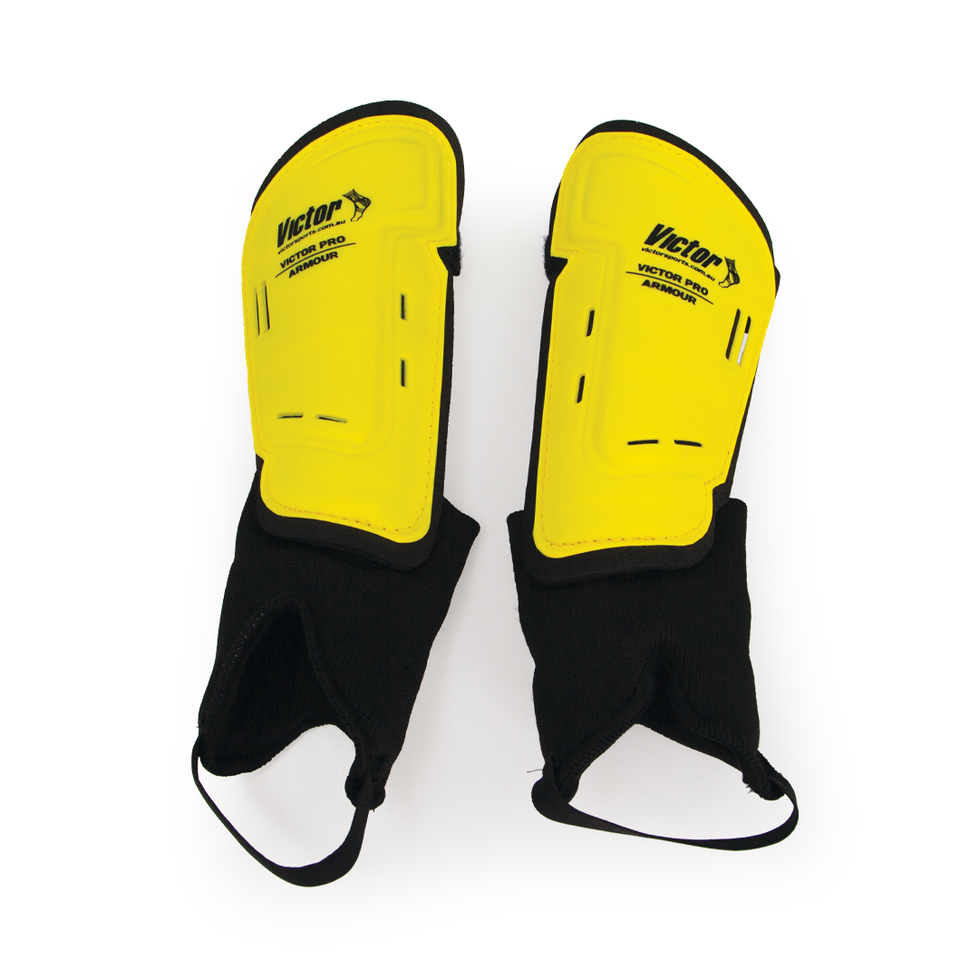 VSOCSGPAM Victor Soccer Shin Guard Pro Armour Pair Medium Yellow Main