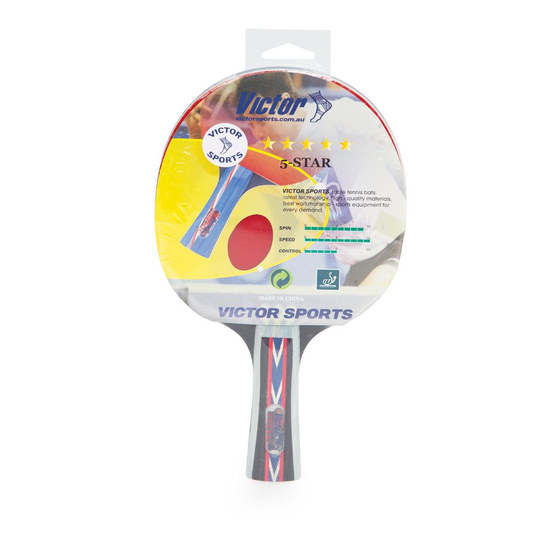 VTTBSS5 Victor Table Tennis Bat Superspin 5 Star Ping Pong Paddle Packaging