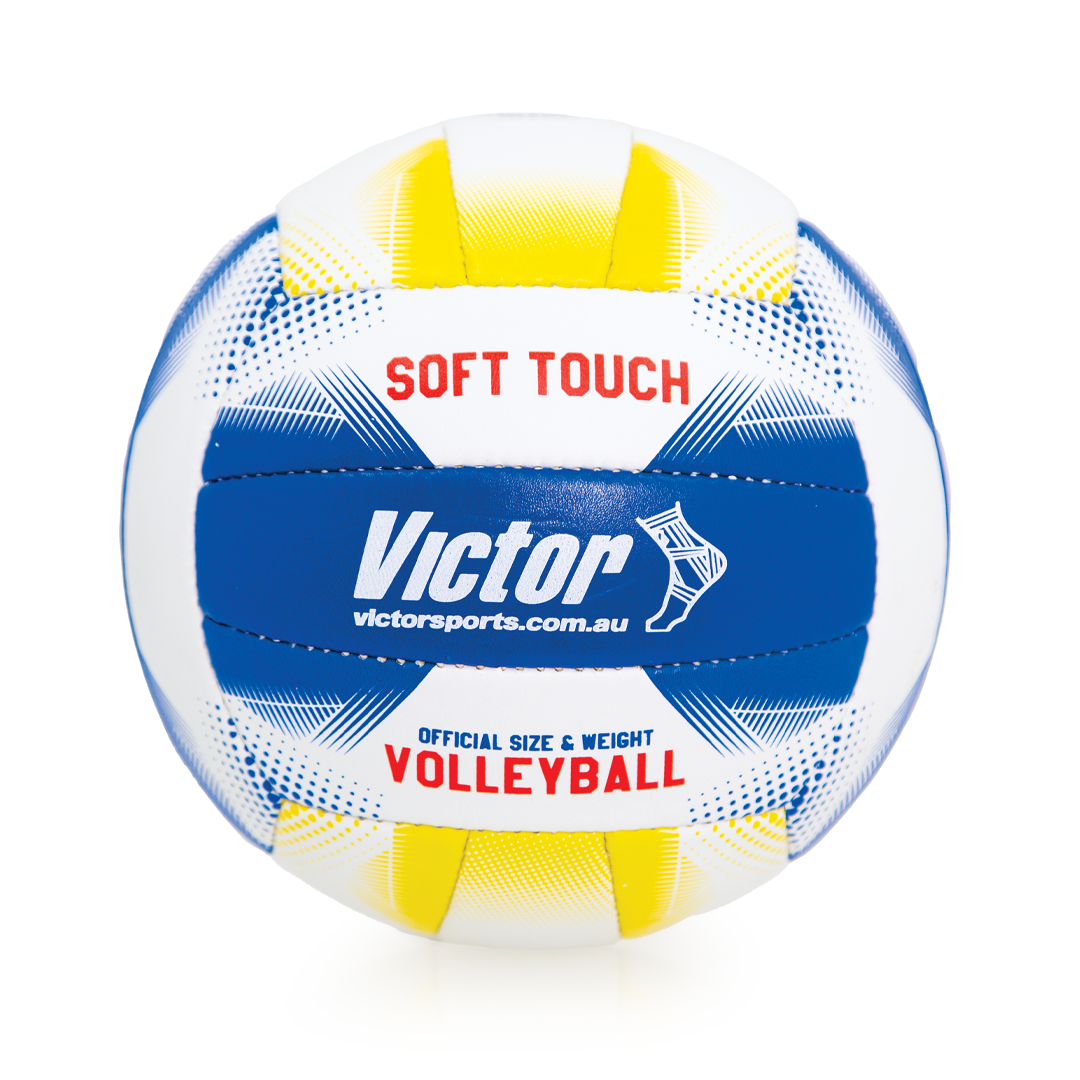 VVBST Victor Volleyball Soft Touch Blue White And Yellow Official Weight And Size Main