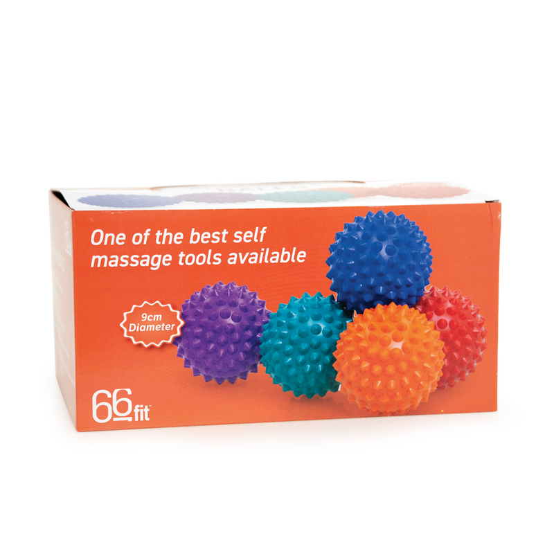 66fit Spikey Massage Balls 9cm - Box of 24