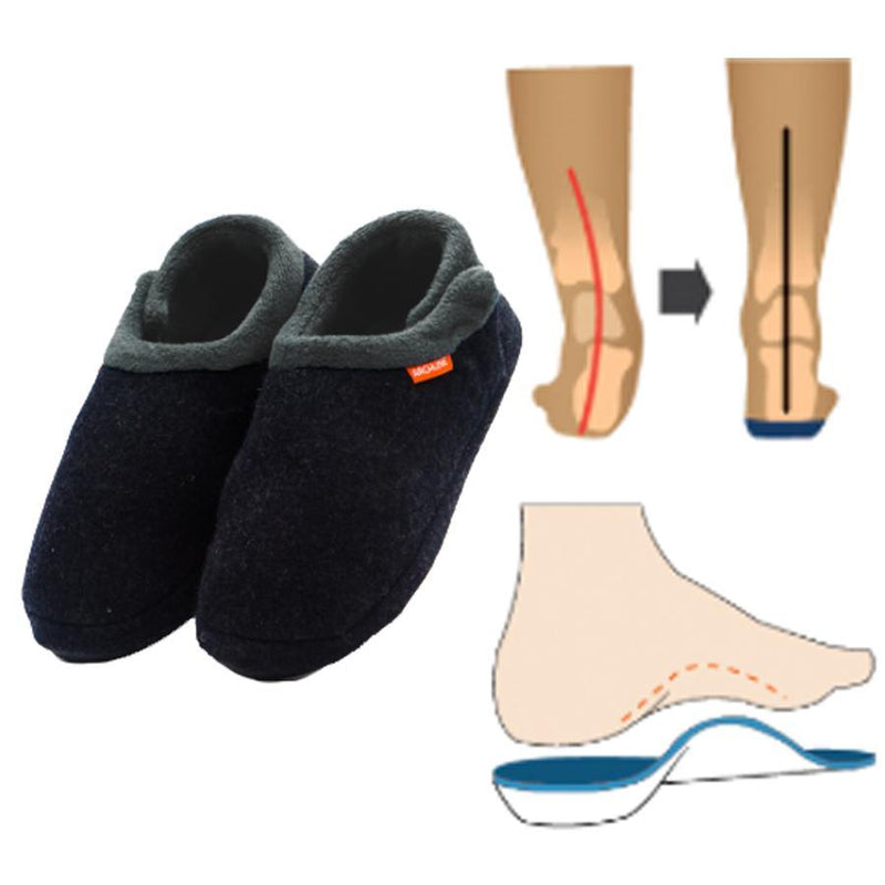 Archline Orthotic Slippers Plus (With Adjustable Strap) - Grey