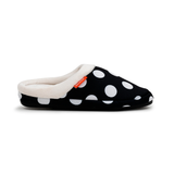 Archline Slippers - Slip On (Orthotic Slippers) Black Polkadot