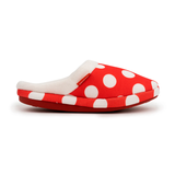 Archline Slippers - Slip On (Orthotic Slippers) Red Polkadot