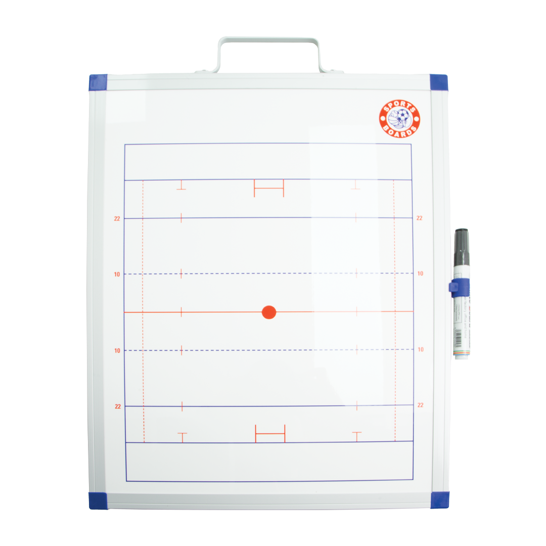 Whiteboard with grid lines and a marker on a white background