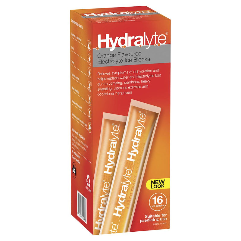 Hydralyte Electrolyte Ice Blocks - 16 Pack