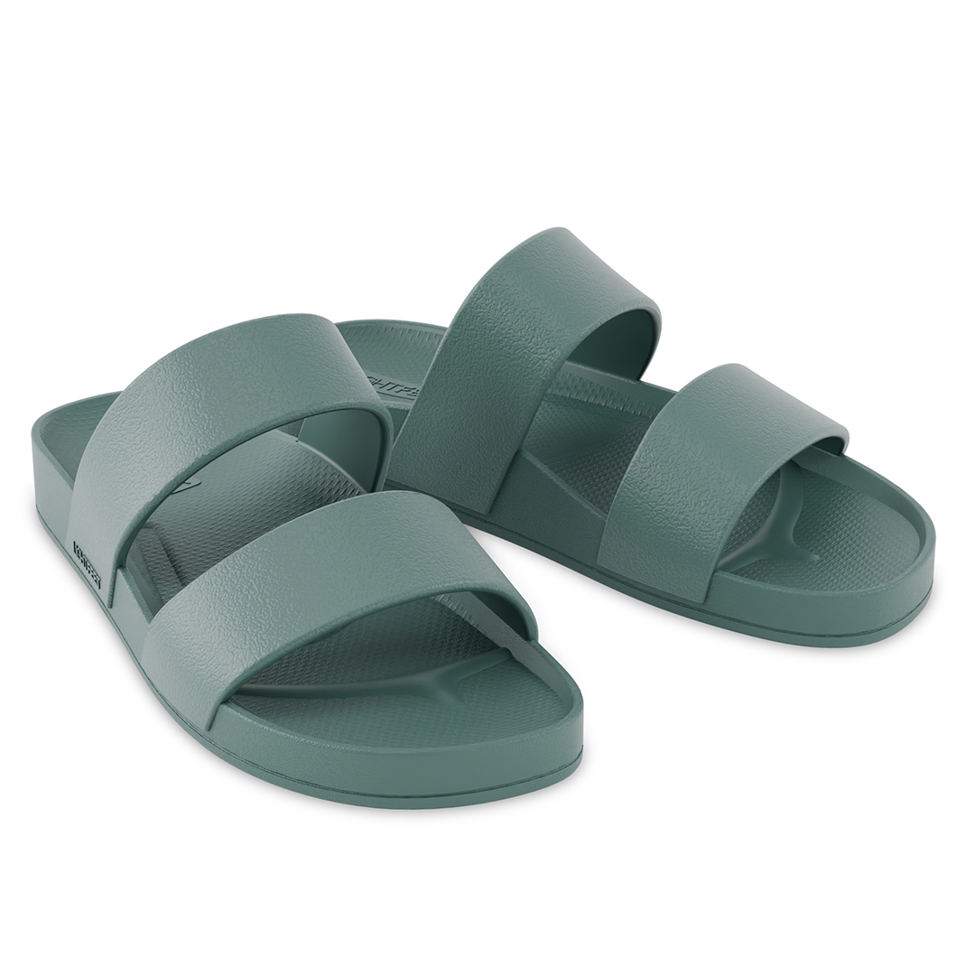 Lightfeet Double Strap Slides - Forest Green
