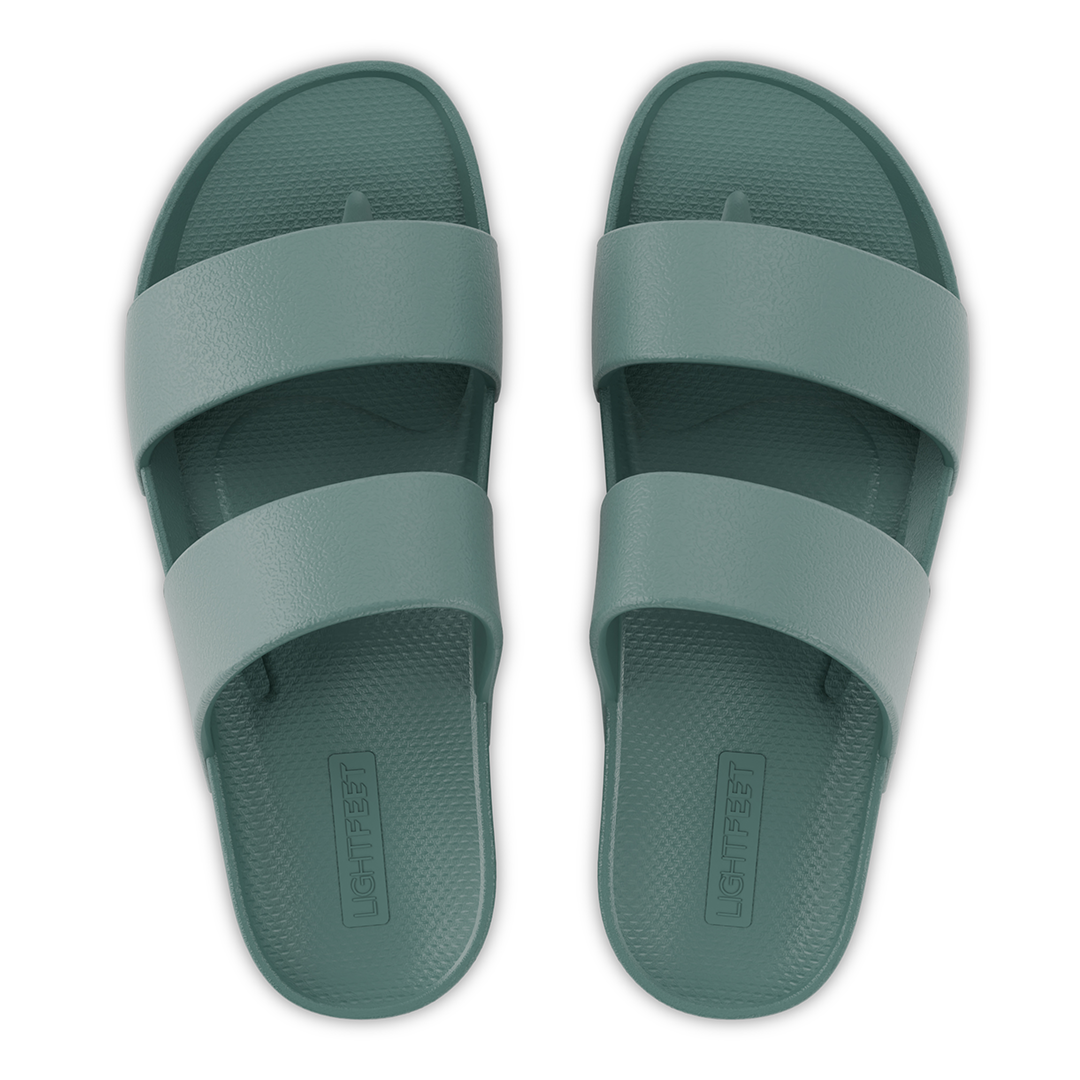 Lightfeet Double Strap Slides - Forest Green