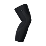 Black leg compression sleeve on a white background
