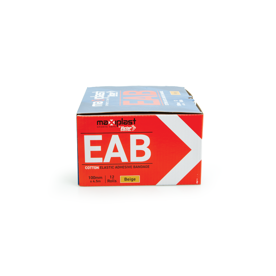Maxiplast Cotton EAB 10cm x 4.5m Box 12 Front Side 1
