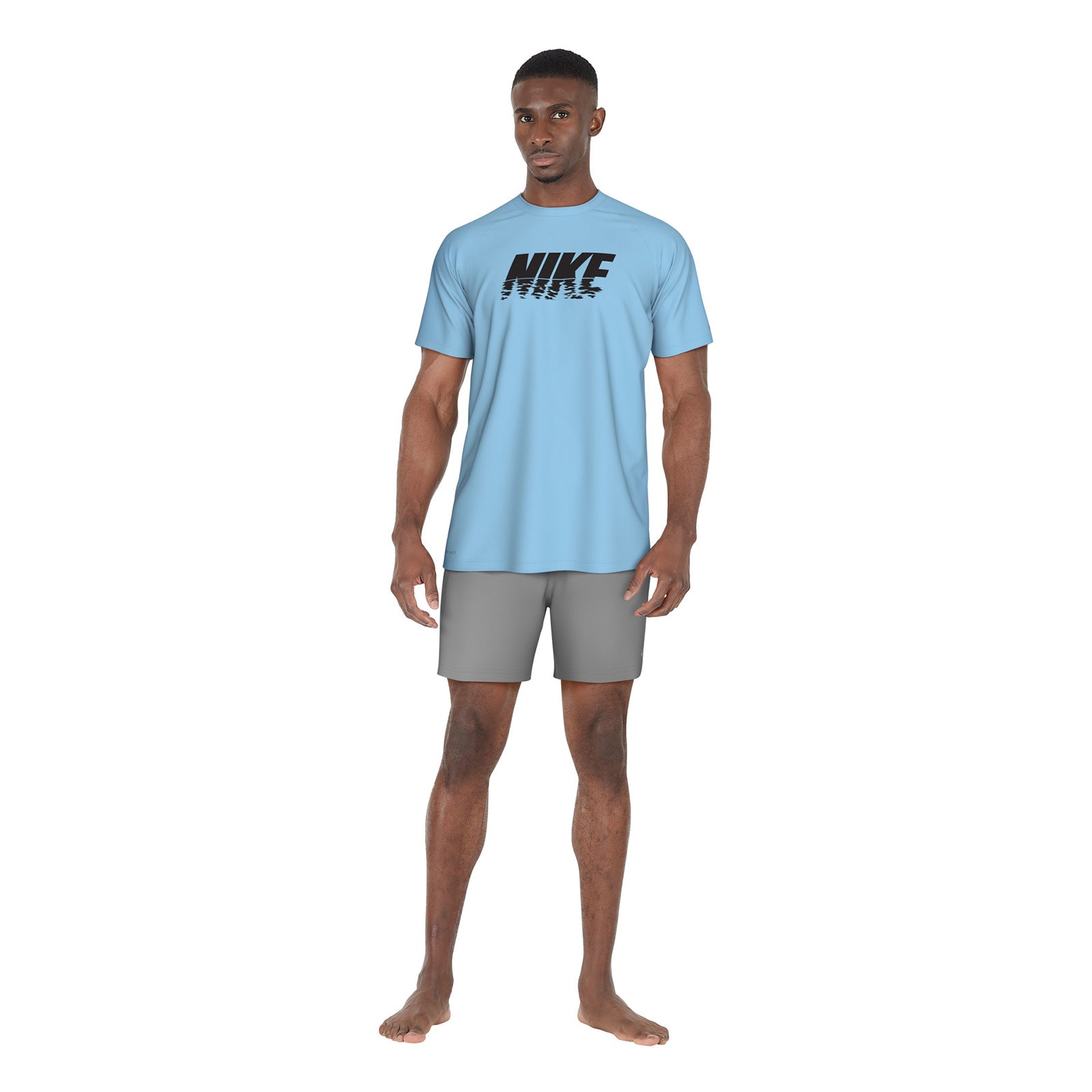Nike Swim Men's Sunset Logo Short Sleeve Hydroguard Top
