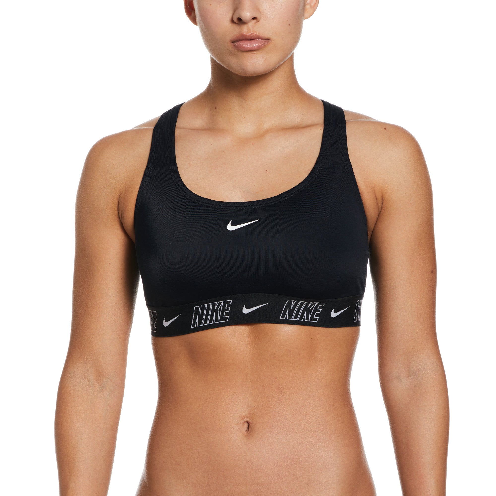 Nike Swim Women's Fusion Logo Tape Racerback Bikini Top