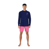 Nike Swim Men's Gothic Letter Long Sleeve Hydroguard Top