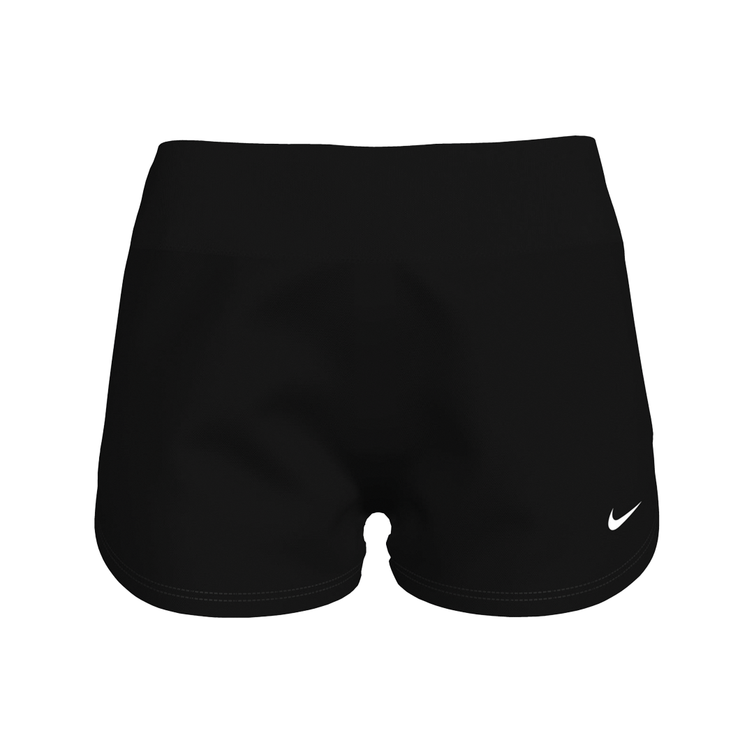 Black Nike shorts on a white background