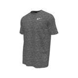 NS-NESSA589-001 Nike Swim Men s Heather Short Sleeve Hydroguard Top DarkGrey Main