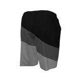 Black and gray shorts on a white background