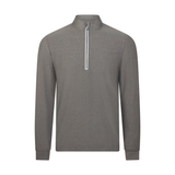 Original Penguin Long Sleeve ¼ Zip Heathered Technical Earl - Quiet Grey Heather