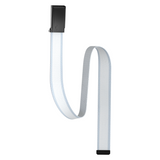 White belt with black buckle on a white background