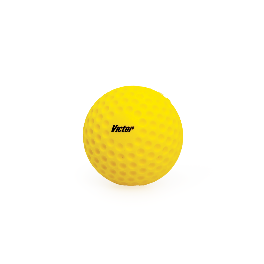Yellow Victor ball on a white background