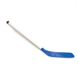 Blue hockey stick on a white background