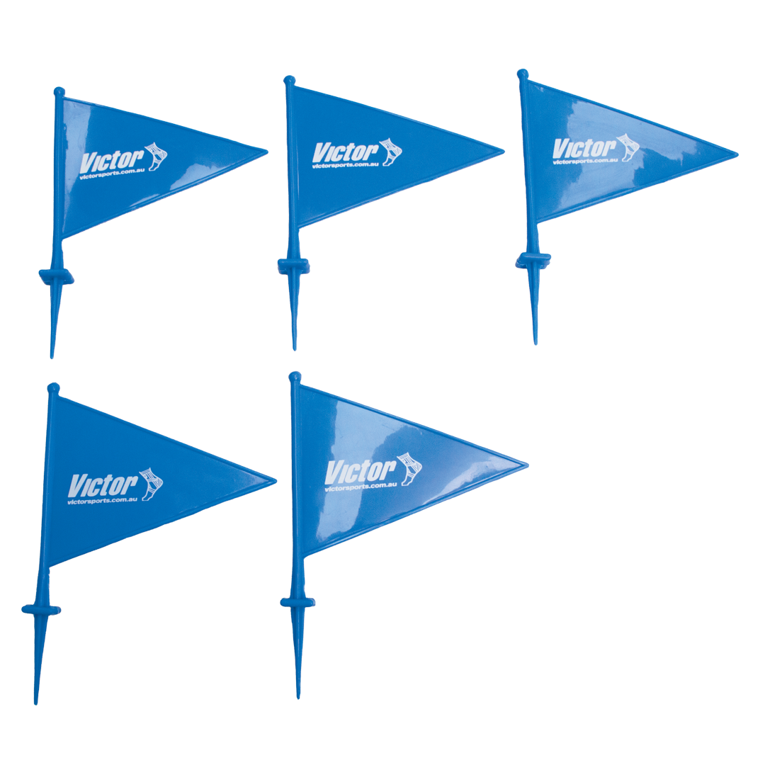 VMAFPS20 Victor Field Marker Flag PVC Set 20 Blue
