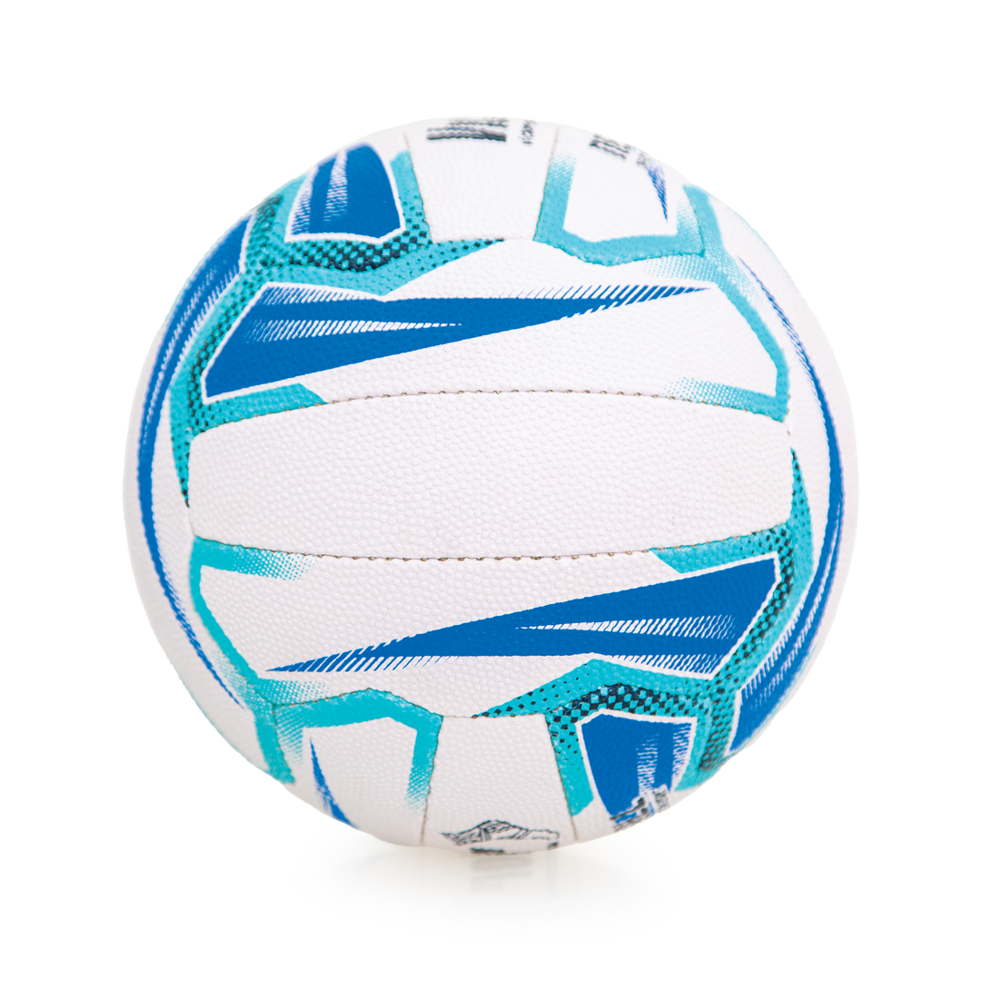 VNBPWH4 Victor Netball Pro Blue Cyan And White Side