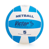 VNBR5 Victor Netball Rubber Blue And White Size 5 Main